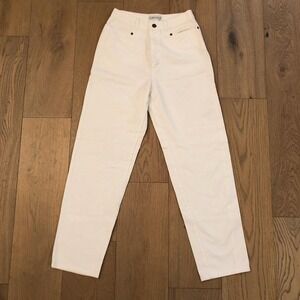 White cotton high waisted vintage Action Wear jeans, size 4